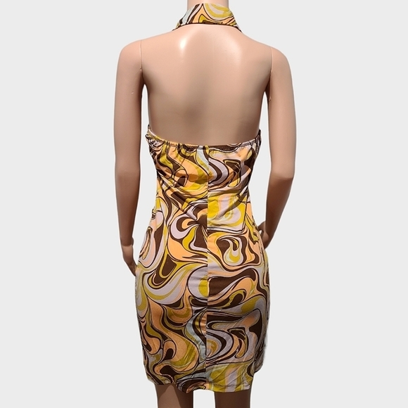 rue 21 Bodycon Button Down Ruched Sleeveless Dress with Collar Size Large - Picture 7 of 12